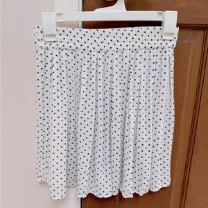 Delia’s elastic waist white with blue polka dot skirt